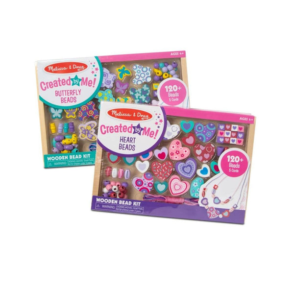 Set of 2 Melissa & Doug Sweet Hearts and Butterfly Bead