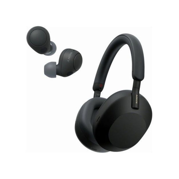 Sony Premium Noise Canceling Headphones + Sony Noise-Canceling Wireless Earbuds