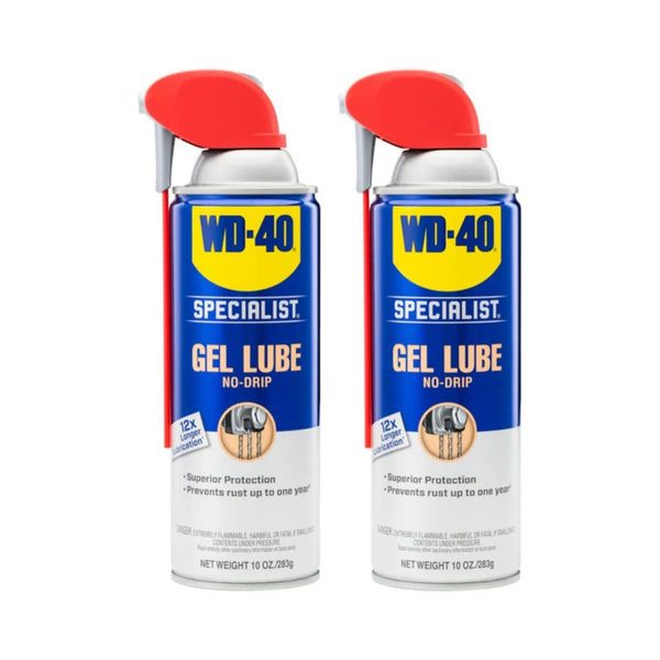 Twin Pack WD-40 Specialist Gel Lube with Smart Straw Sprays