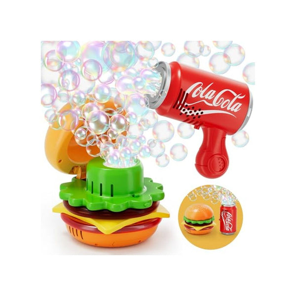 10 Pack Burger Bubble Machine and Bubble Gun Combo
