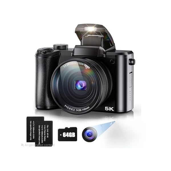 5K 64MP Compact Digital Vlogging Camera