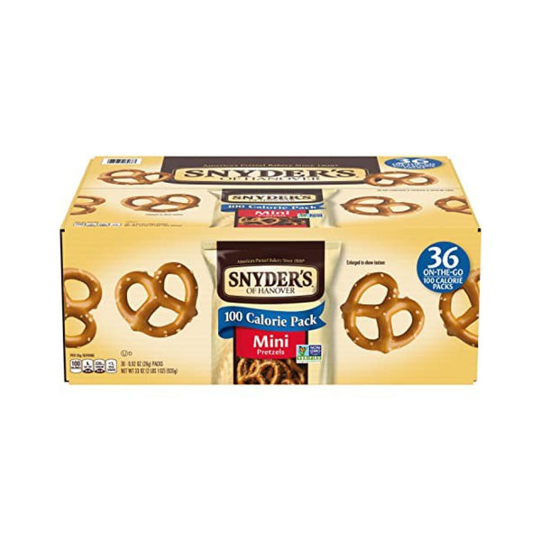 36 Snack Bags Of Snyder's Of Hanover Mini Pretzels