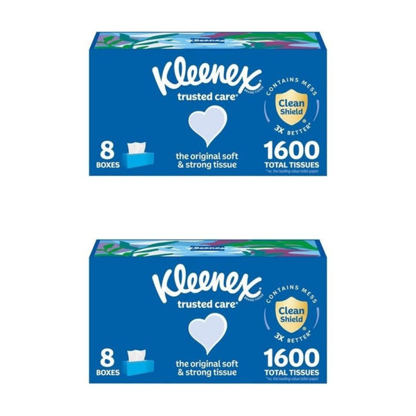 16 Flat Boxes Kleenex Tissues