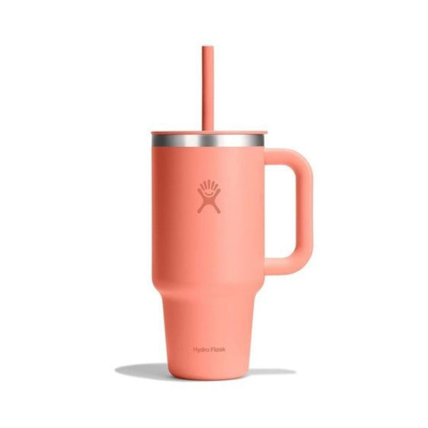 32oz Hydro Flask Travel Tumbler with Handle, Lid and Straw