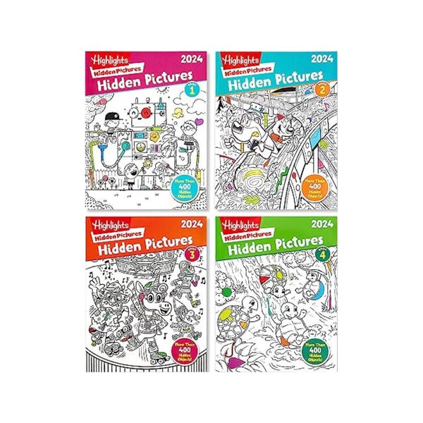 4 Pack Of Highlights Children's Hidden Picture Activity Books