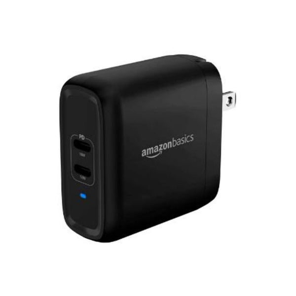 Amazon Basics Two-Port USB-C Wall Charger