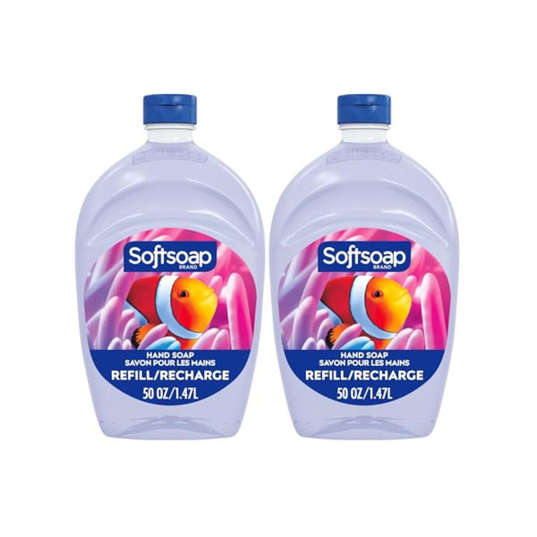2 Pack Of Softsoap Aquarium Liquid Hand Soap Refill 50oz. Bottle
