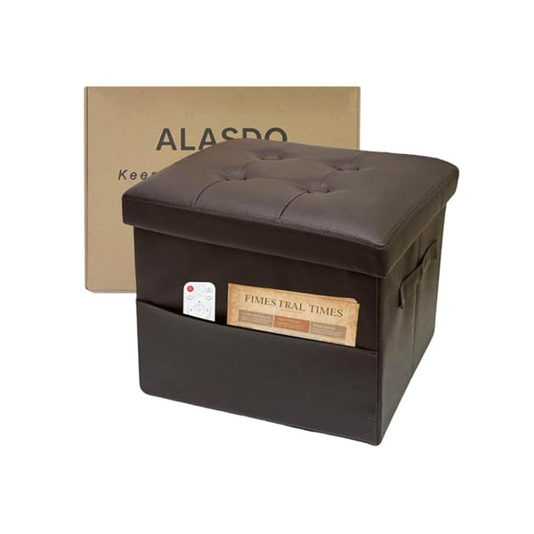 Storage Ottoman Footrest Stool with Hidden Storage