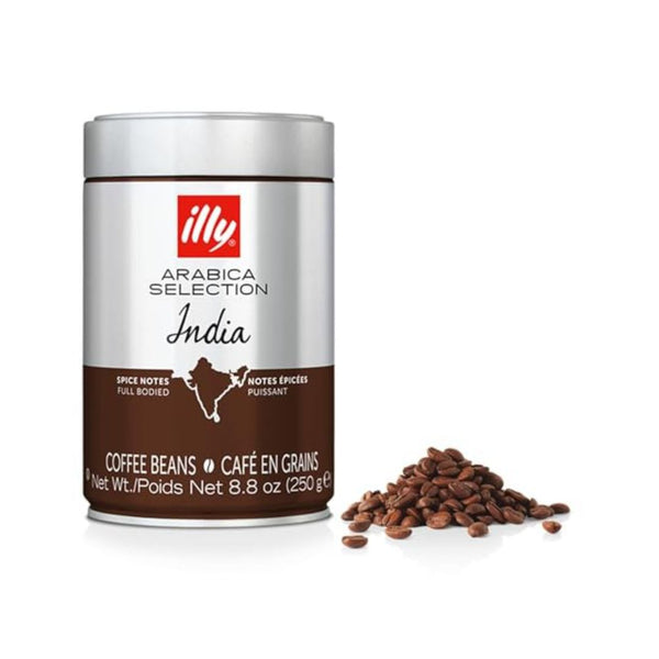 illy Arabica Selections India Single Origin Whole Bean Coffee 250g Can