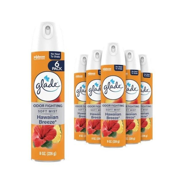 6 Glade Room Spray Air Fresheners (2 Scents)