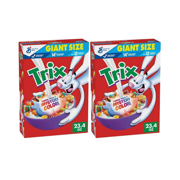 2-Pk Trix Cereal, Giant Size 23.4 Oz Boxes