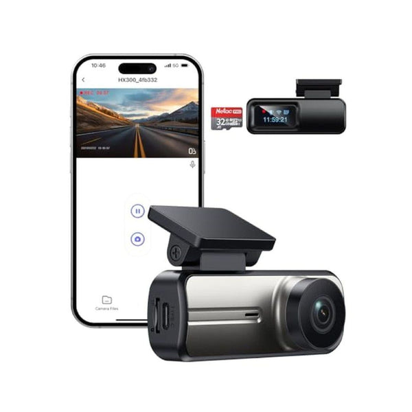 1080P WiFi Dash Cam with 32GB SD Card