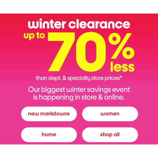 Up To 70% Off from TJ Maxx Winter Clearance