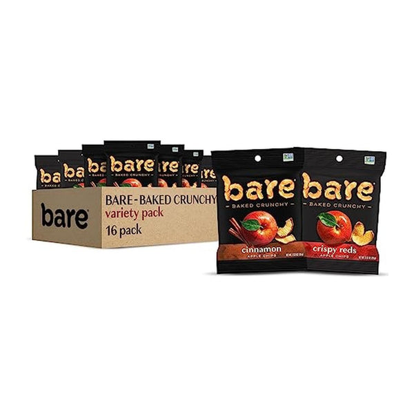 16-Pack Bare Baked Crunchy Apple Chips Variety Pack