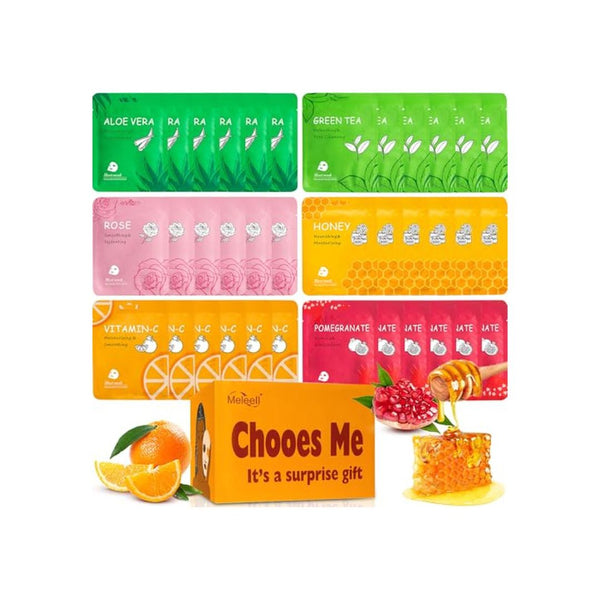 36 Pack Hydrating Sheet Face Masks Set