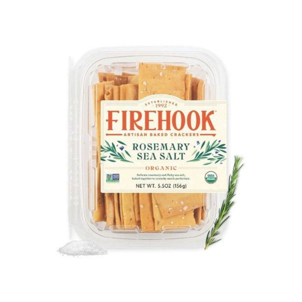 Firehook Organic Rosemary Sea Salt Crackers (OK-D, 5.5oz)