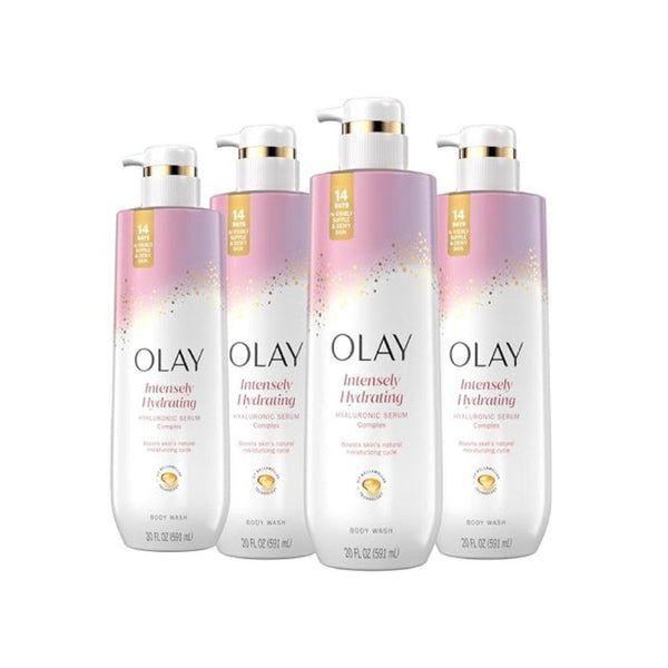 4 Pack Olay Hyaluronic Acid Hydrating Body Wash