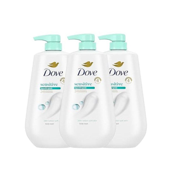 3 Pack Dove Sensitive Skin Body Wash