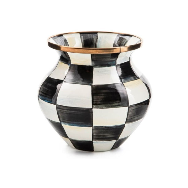 Mackenzie-Childs Courtly Check Enamel Vase