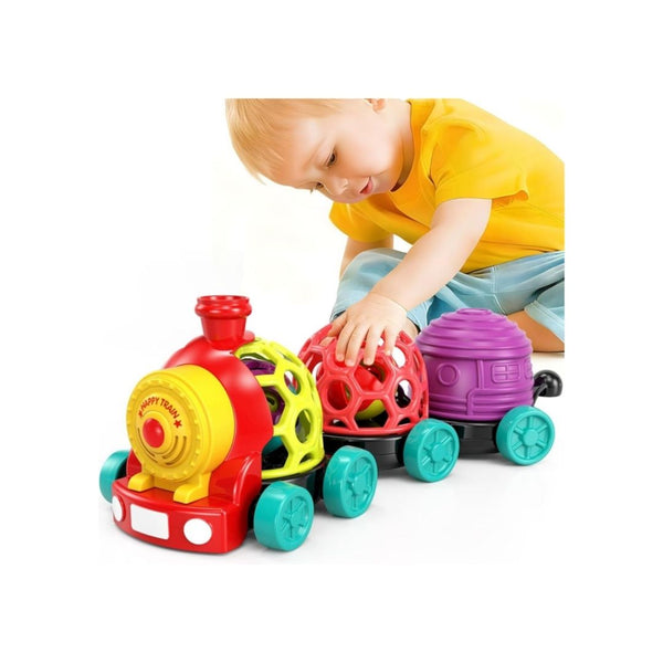 Baby Train and Car Push Toys Set