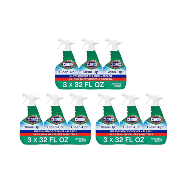 9 Pack Clorox Clean-Up Bleach Spray Cleaner 32oz