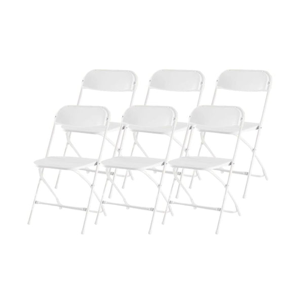6 Pack Folding Plastic Stackable Chairs