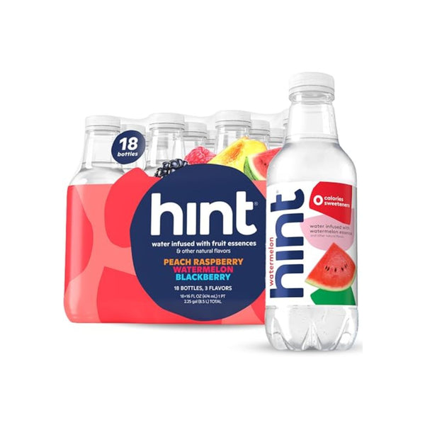 18 Pack Hint Fruit-Infused Flavored Water 16 oz