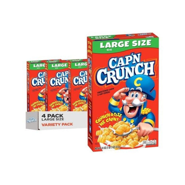 4 Large Boxes of Cap’n Crunch Original Cereal (OU-D)