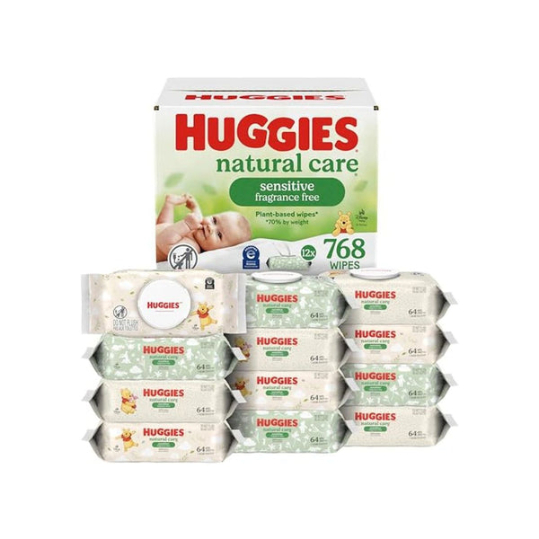 768 Count Huggies Natural Care Baby Wipes