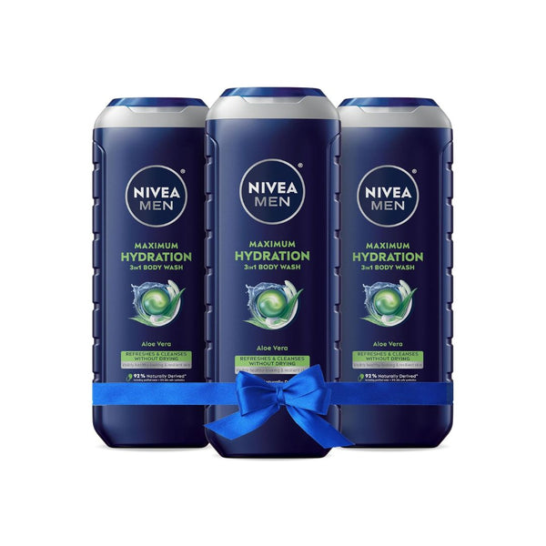 3 Bottles of Nivea Men Maximum Hydration Body Wash