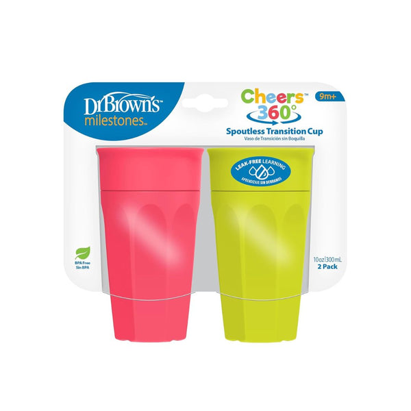 2-Pack Dr. Brown’s Milestones Cheers 360 Spoutless Transition Cups