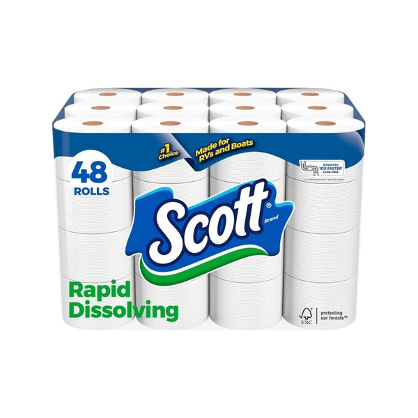 48 Double Rolls of Scott Rapid-Dissolving Toilet Paper