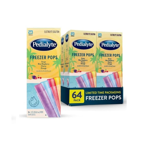64 Count Pedialyte Electrolyte Freezer Pops Variety Pack (OU)