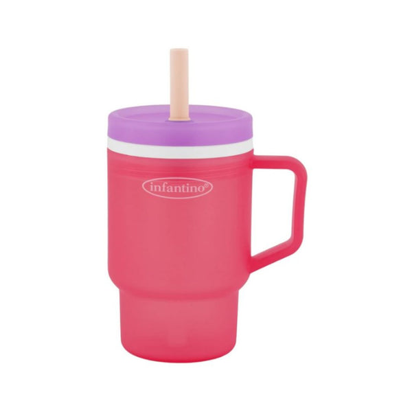 Infantino Plastic Sippy Cup with Straw & Handle