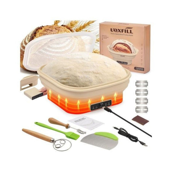 Electric Heated Silicone Sourdough Proofing Basket Set