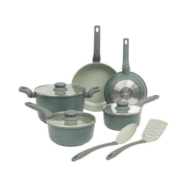 10-Piece Gibson Home Premium Ceramic Nonstick Cookware Set
