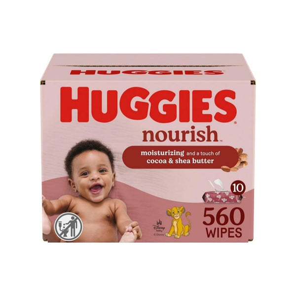 10 Push Button Packs Huggies Nourish Scented Baby Wipes