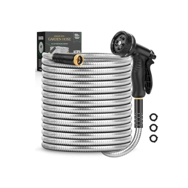 50FT Flexible Stainless Steel Garden Hose