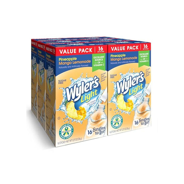 96 Count Wyler's Light Pineapple Mango Lemonade Drink Mix (OU)