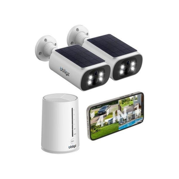 2 Solar Security Cameras