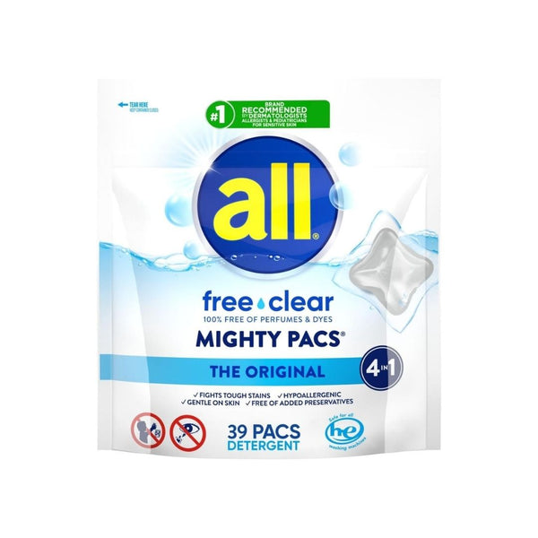 39-Count all free Laundry Detergent Pacs