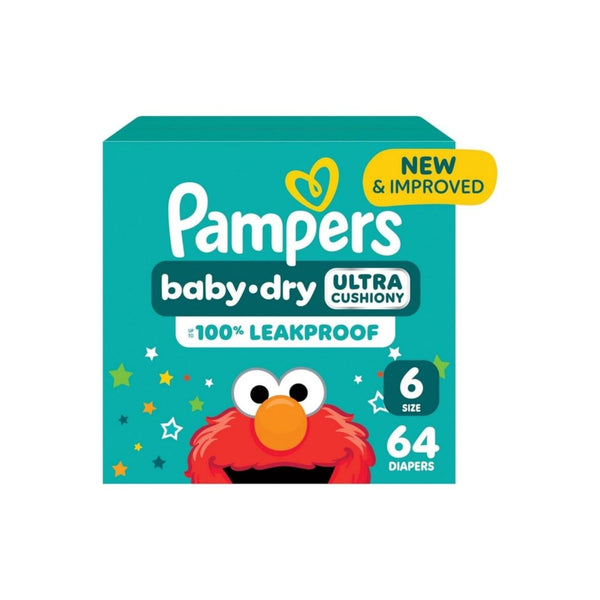 64-Count Pampers Diapers - Baby Dry - Size 6