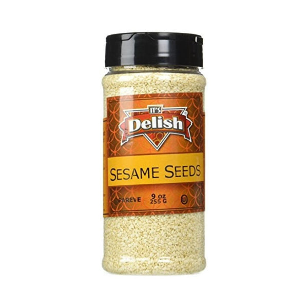 It's Delish White Sesame Seeds 9oz. Bottle