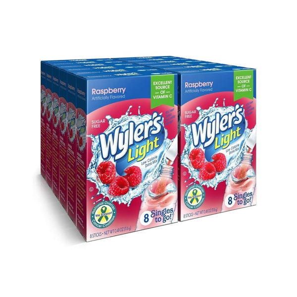 96 Packets of Wyler's Light Singles To Go Powder, Raspberry