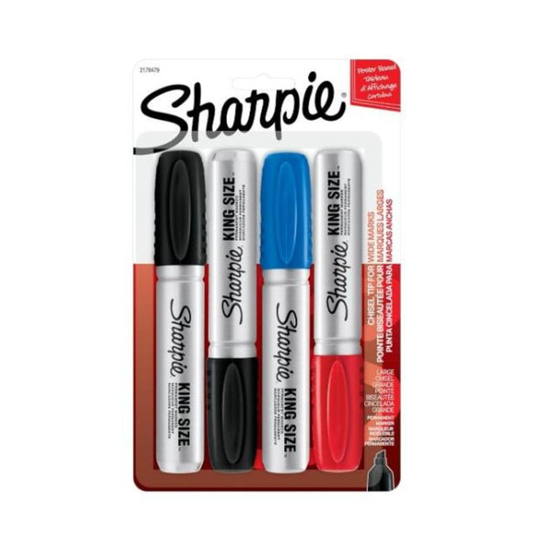 4 Sharpie King Size Permanent Markers