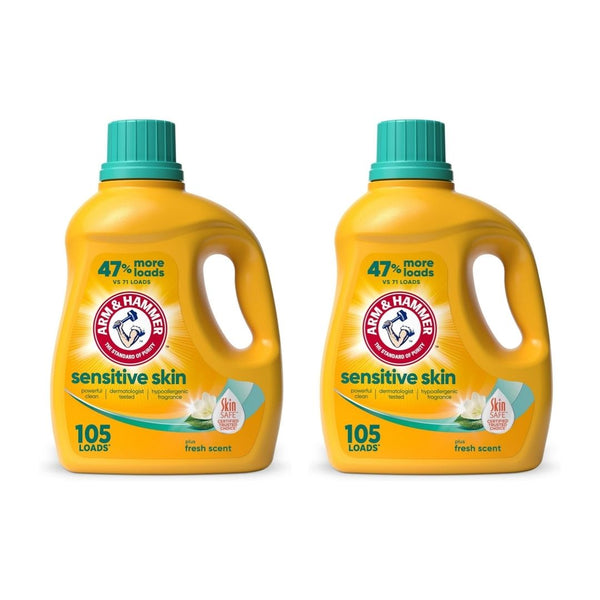 2 Bottles of 105 Loads ARM & HAMMER Liquid Laundry Detergent