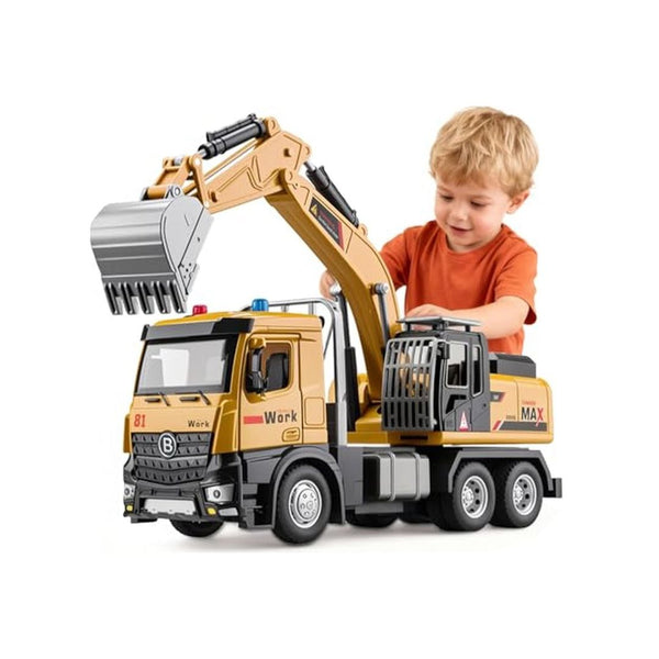 Friction Powered Excavator Toy with Lights and Sounds