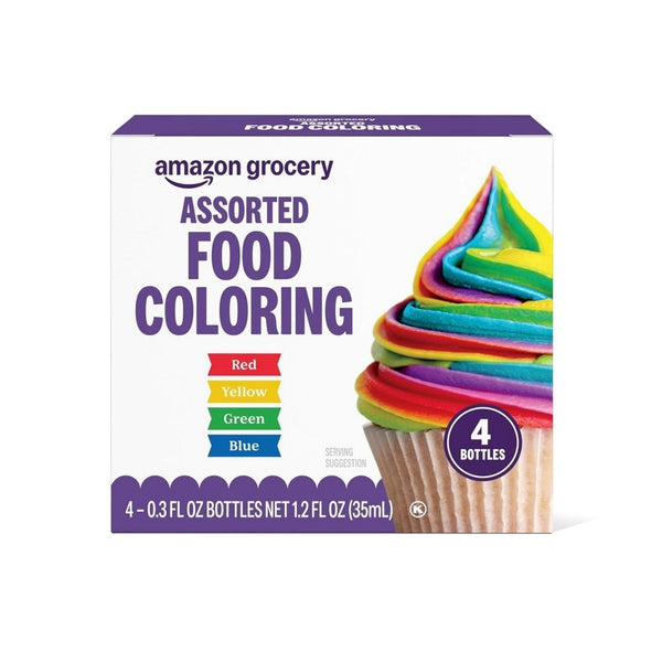 4-Pack Amazon Grocery, Assorted Food Coloring