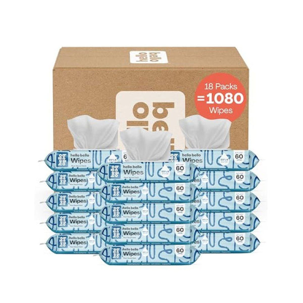 1,080 Hello Bello Extra Gentle Unscented Baby Wipes