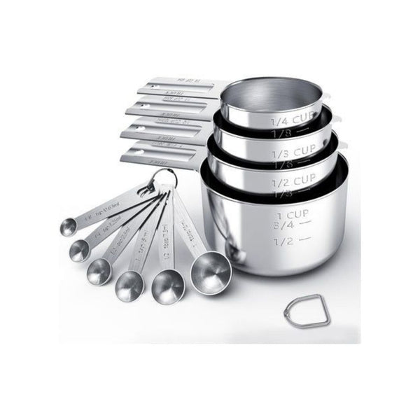 10 Piece Stainless Steel Measuring Cups & Spoons Set